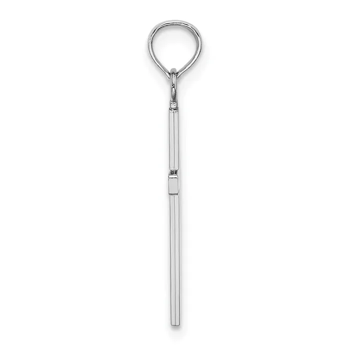 Necklaces TreasureFineJewelers 10k White Gold 3D Cross Pendant