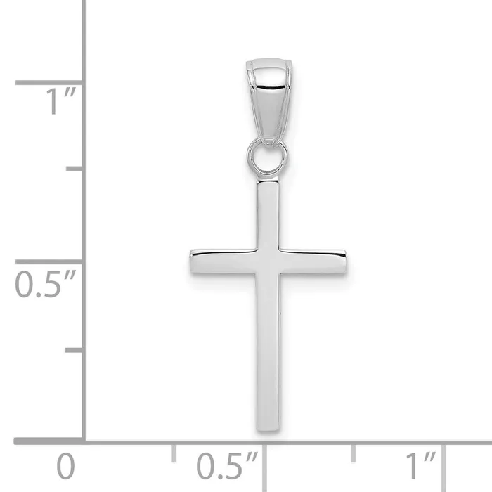 Necklaces TreasureFineJewelers 10k White Gold 3D Cross Pendant