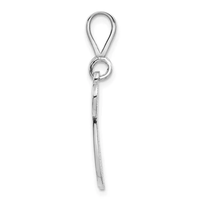 Necklaces TreasureFineJewelers 10k White Gold Filigree Initial W Pendant