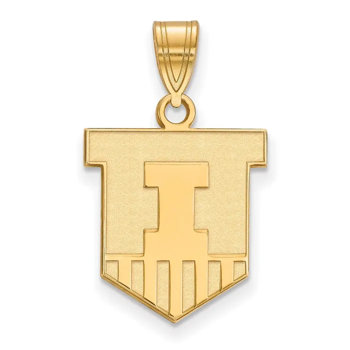Necklaces TreasureFineJewelers 10K Yellow Gold University of Illinois Medium Pendant Necklaces TreasureFineJewelers 10K Yellow Gold University of Illinois Medium Pendant