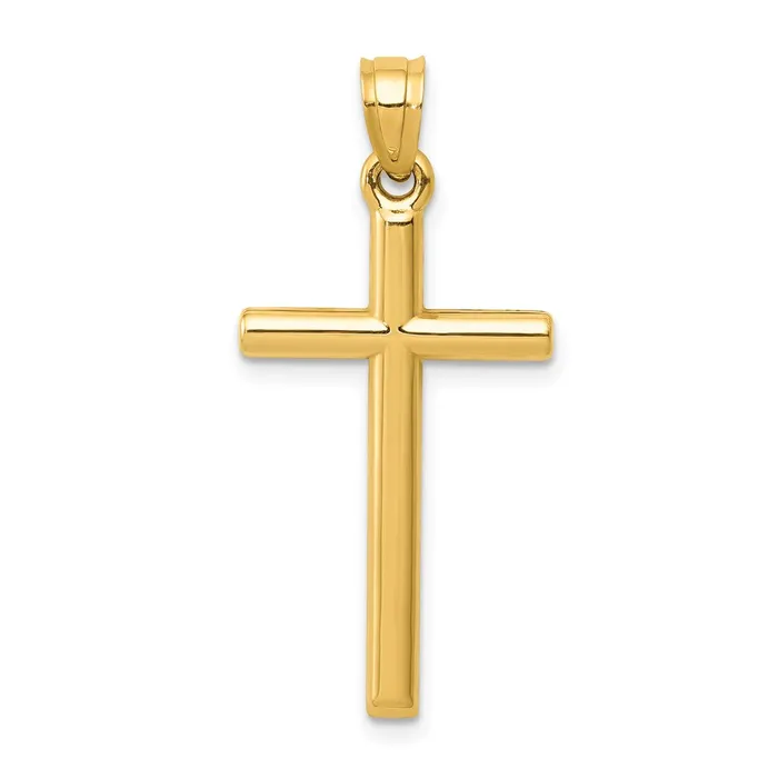 Necklaces TreasureFineJewelers 14k Polished Hollow Cross Pendant