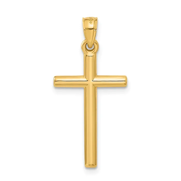 Necklaces TreasureFineJewelers 14k Polished Hollow Cross Pendant