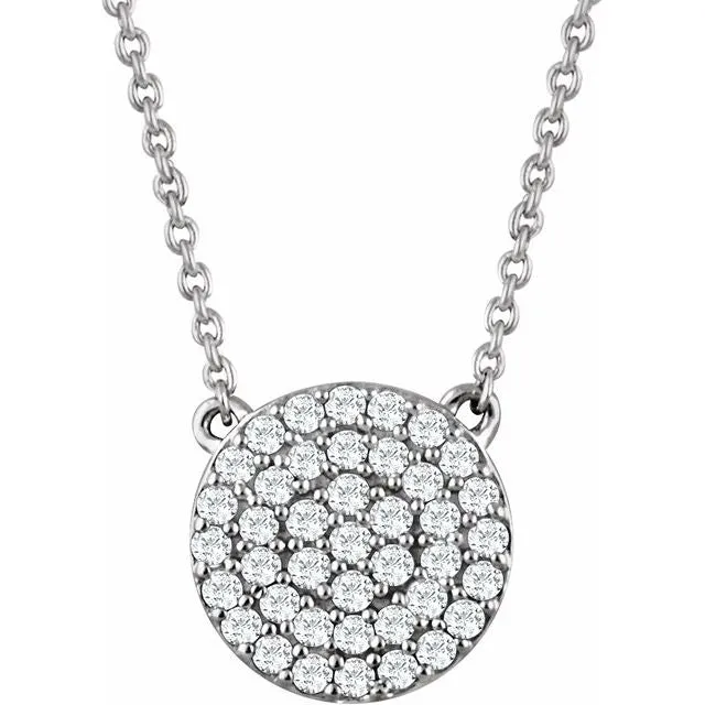 Necklaces TreasureFineJewelers 14K White 13 CTW Diamond Cluster 1618 Necklace Necklaces TreasureFineJewelers 14K White 13 CTW Diamond Cluster 1618 Necklace
