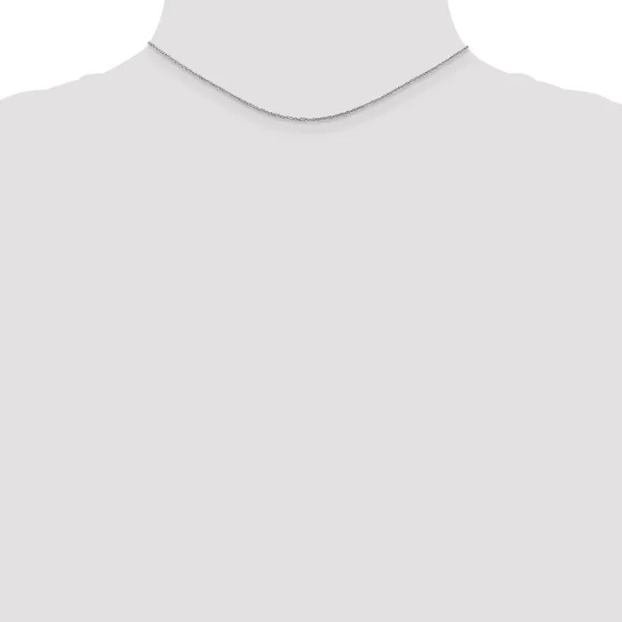 Necklaces TreasureFineJewelers 14K White Gold 11mm Ropa Chain