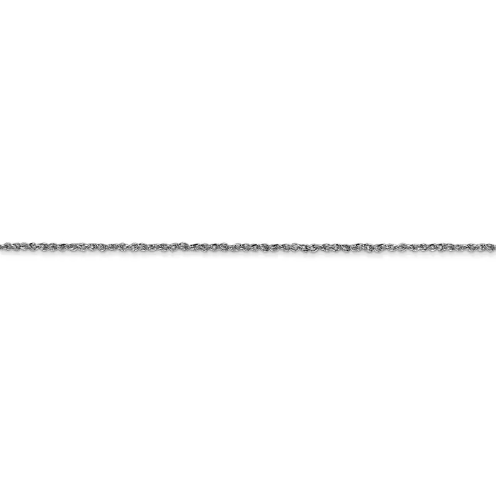 Necklaces TreasureFineJewelers 14K White Gold 11mm Ropa Chain