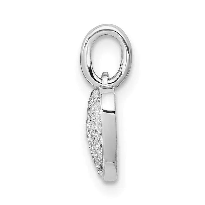 Necklaces TreasureFineJewelers 14k White Gold 15ct Diamond Heart Pendant