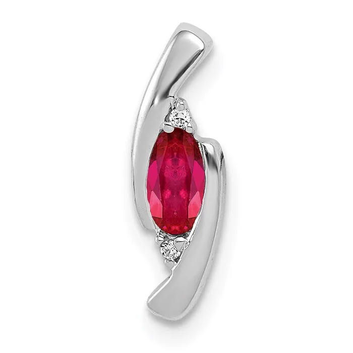 Necklaces TreasureFineJewelers 14k White Gold Diamond and 31 Ruby Pendant Necklaces TreasureFineJewelers 14k White Gold Diamond and 31 Ruby Pendant