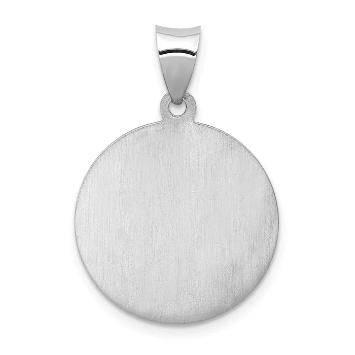 Necklaces TreasureFineJewelers 14K White Gold Our Guardian Angel Medal Hollow Pendant