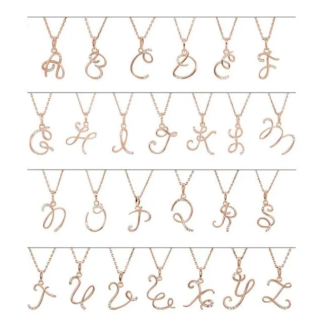 Necklaces TreasureFineJewelers 14K Yellow Gold 025 CTW Diamond Initial B 18 Necklace