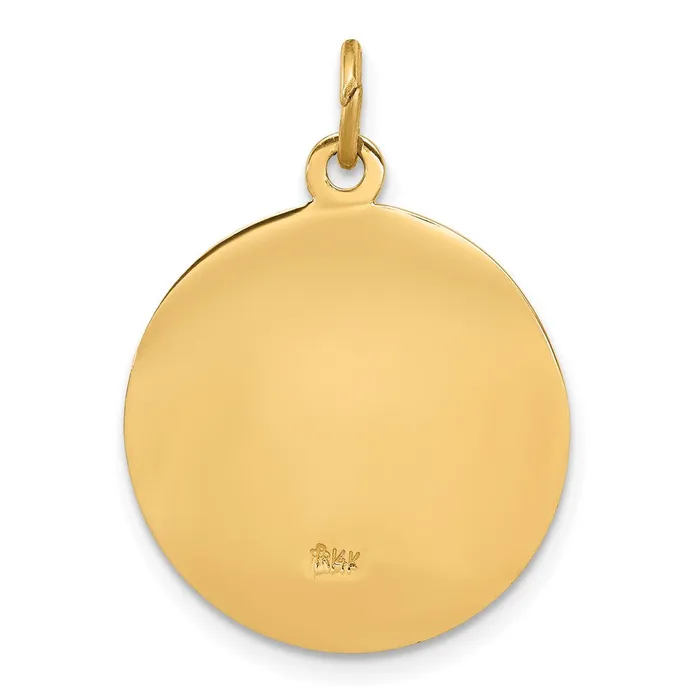Necklaces TreasureFineJewelers 14k Yellow Gold Our Lady of Fatima Medal Pendant