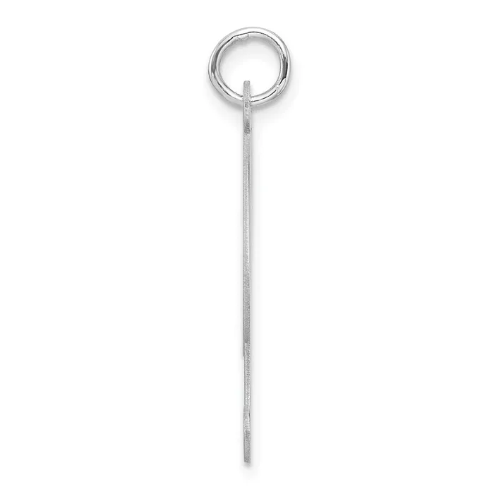 Necklaces TreasureFineJewelers Large Sterling Silver Rhodiumplated Fancy Script Letter R Initial Charm