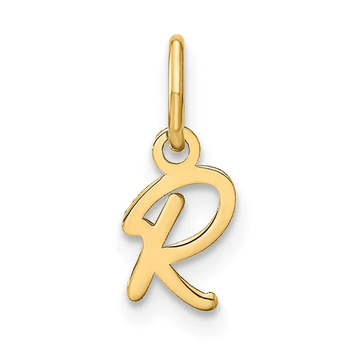 Necklaces TreasureFineJewelers Sterling Silver Goldplated Upper case Letter R Initial Charm Necklaces TreasureFineJewelers Sterling Silver Goldplated Upper case Letter R Initial Charm