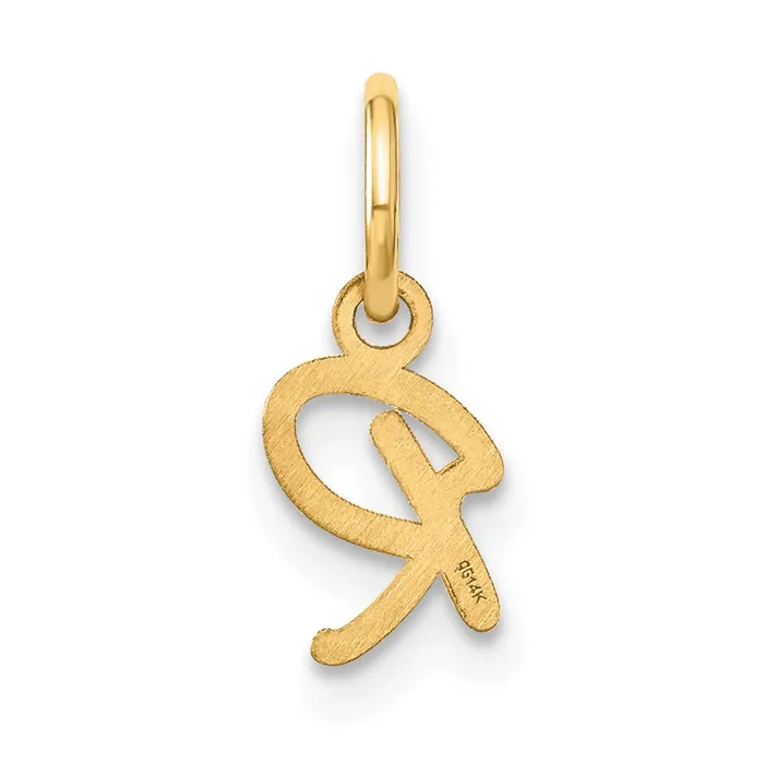 Necklaces TreasureFineJewelers Sterling Silver Goldplated Upper case Letter R Initial Charm