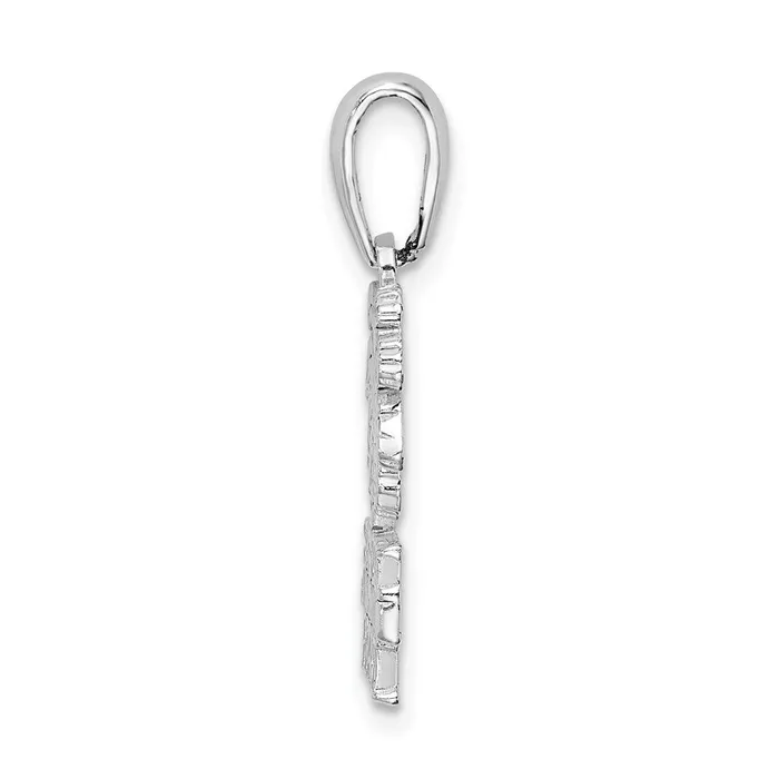Necklaces TreasureFineJewelers Sterling Silver Polished South Beach Palm Tree Pendant
