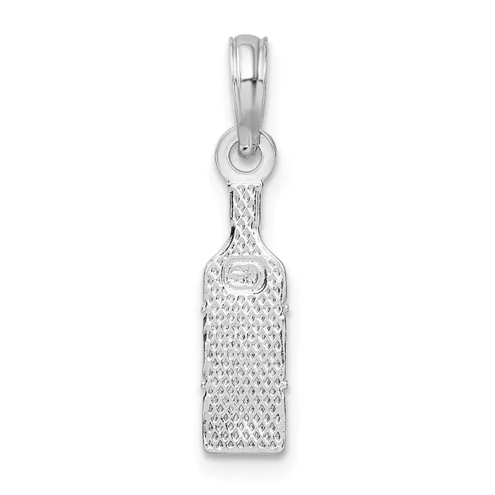 Necklaces TreasureFineJewelers Sterling Silver Polished Wine Bottle Pendant