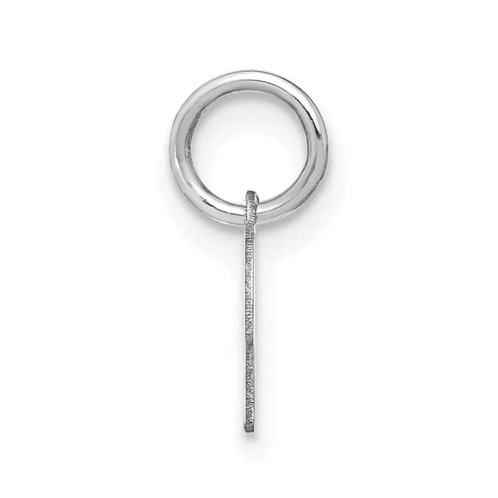 Necklaces TreasureFineJewelers Sterling Silver Rhodiumplated Upper case Letter K Initial Charm