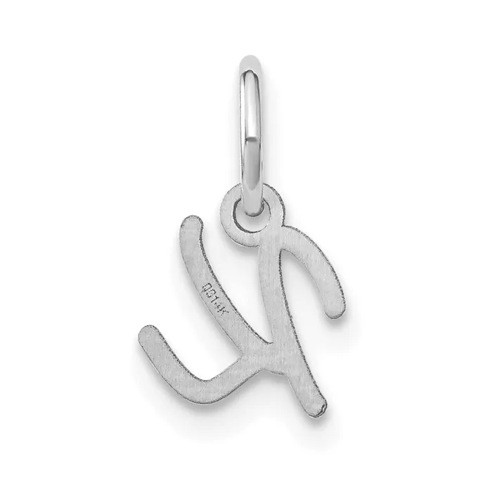 Necklaces TreasureFineJewelers Sterling Silver Rhodiumplated Upper case Letter K Initial Charm