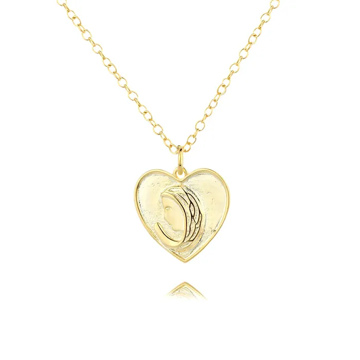 Necklaces Trendolla Jewelry S925 Heart Vintage Virgin Mary Virgencita Necklace Necklaces Trendolla Jewelry S925 Heart Vintage Virgin Mary Virgencita Necklace