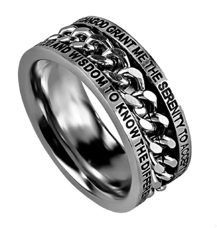 North Arrow Shop Bracelets Serenity Prayer Bible Verse Stainless Steel Spinner North Arrow Shop Bracelets Serenity Prayer Bible Verse Stainless Steel Spinner