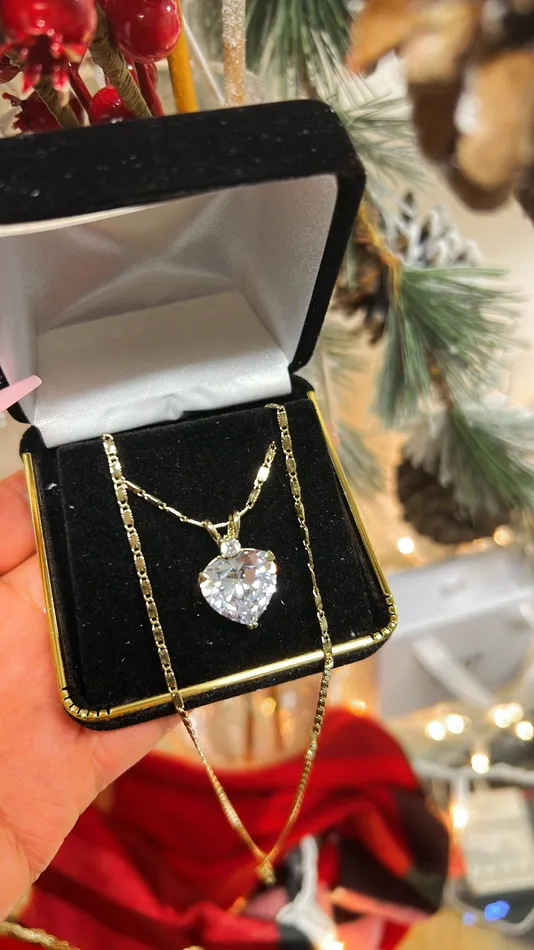 NY Heart Gold Pendant Necklace MP Jewelry Necklaces