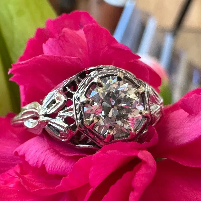 ONeills Estate Jewelry Rings Art Deco Old European Cut Diamond Engagement Ring 10000677