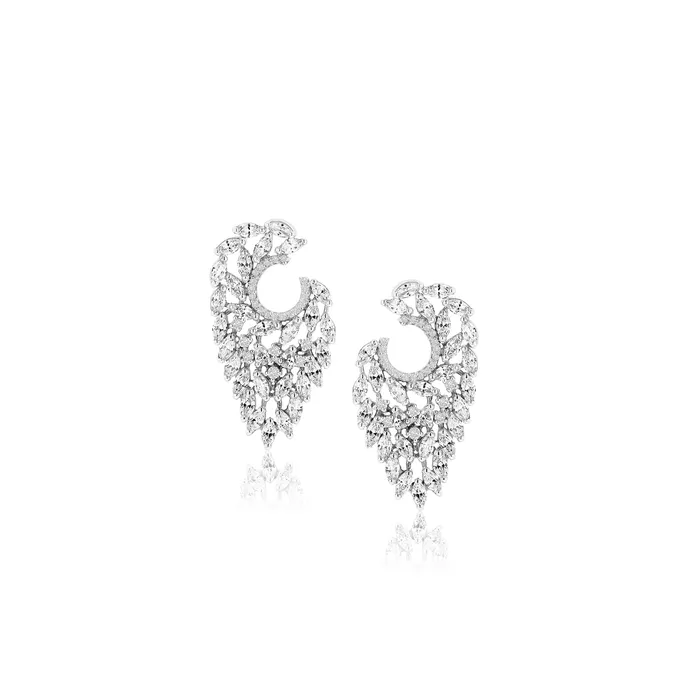 Pegasus Winged Crystal Sterling Silver Earrings Ema Jewels Earrings
