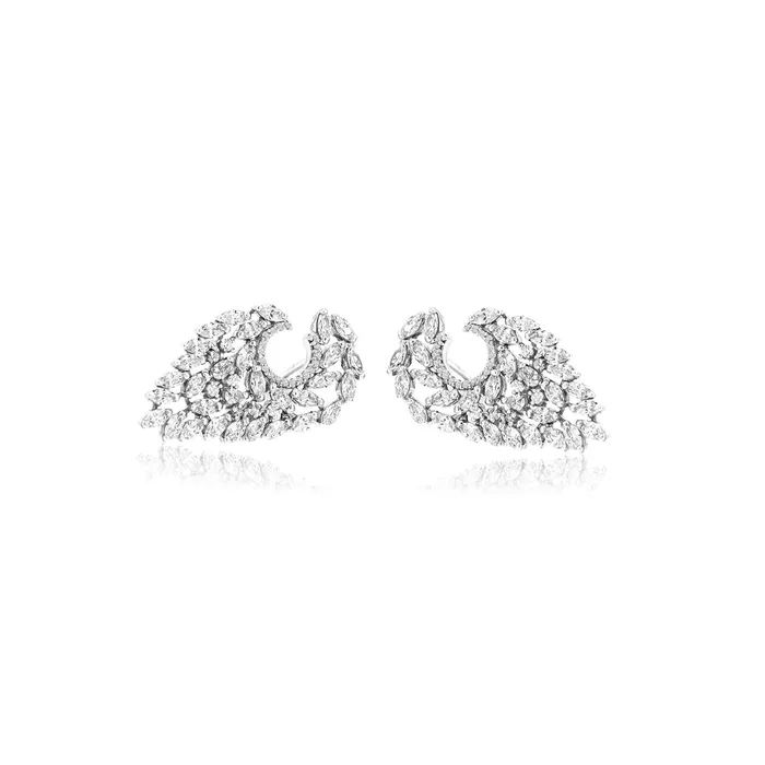 Pegasus Winged Crystal Sterling Silver Earrings Ema Jewels Earrings