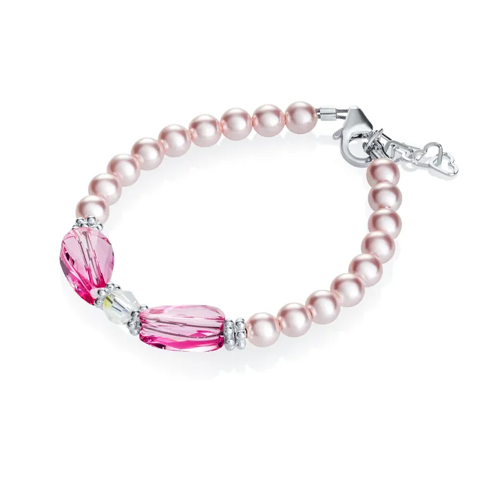 Pink Crystal Bow Bracelet Perfect Piercing Bracelets