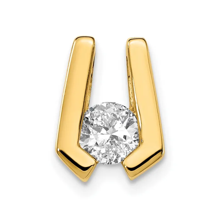PreStyled Sets 14k Yellow Gold AAA 45mm Diamond Slide TreasureFineJewelers PreStyled Sets 14k Yellow Gold AAA 45mm Diamond Slide TreasureFineJewelers