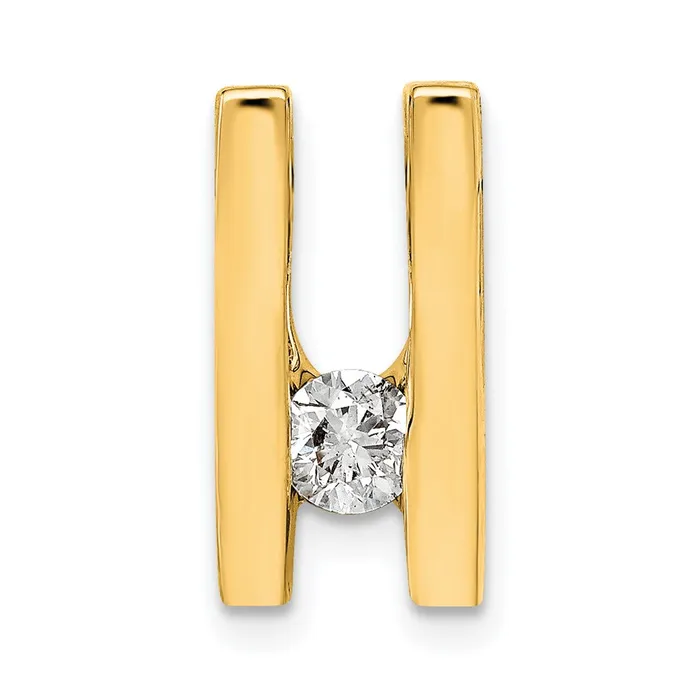 PreStyled Sets TreasureFineJewelers 14k Yellow Gold AAA 41mm Diamond Slide