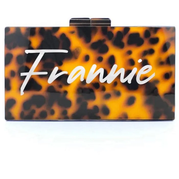 Rae of Light Necklaces Rae of Light Leopard Custom Acrylic Clutch