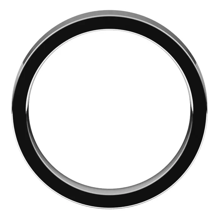 Rings 14K White Gold 4 mm flat comfort fit Wedding Band TreasureFineJewelers