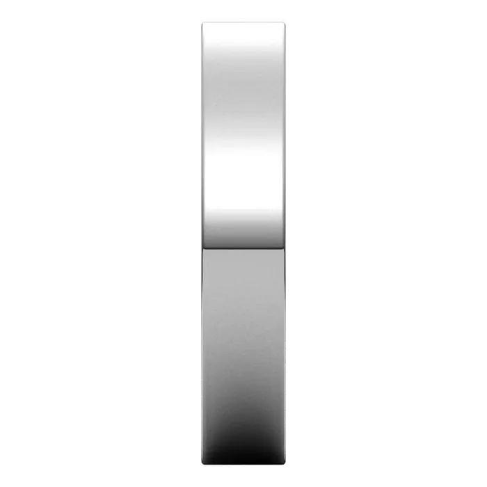 Rings 14K White Gold 4 mm flat comfort fit Wedding Band TreasureFineJewelers