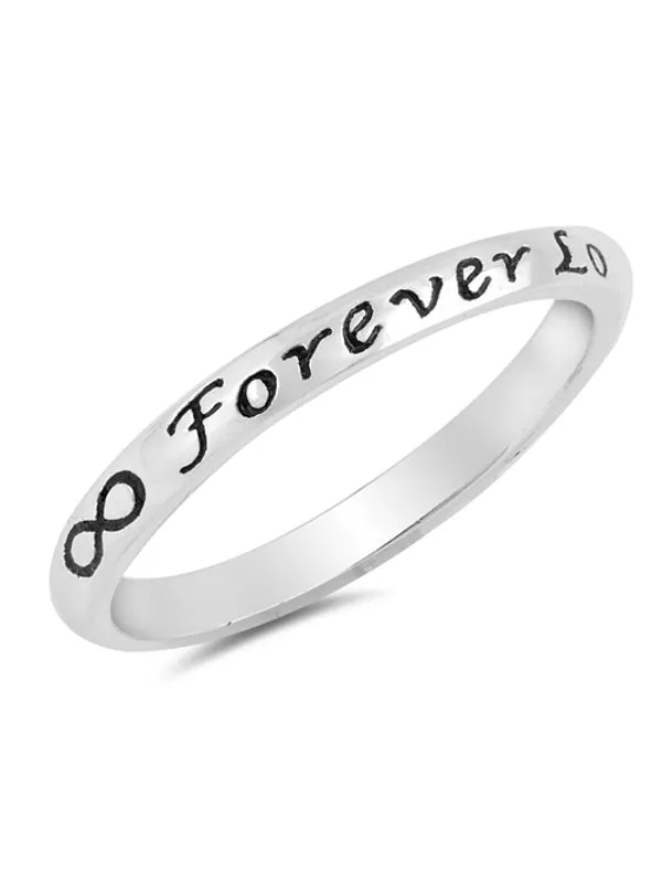 Rings North Arrow Shop Forever Love Promise Ring with Infinity Heart Sterling Silver Rings North Arrow Shop Forever Love Promise Ring with Infinity Heart Sterling Silver