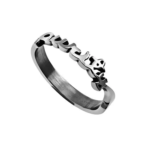 Rings North Arrow Shop Hand Writing Bible Verse Purity Matthew 58 Ring Stainless Steel
