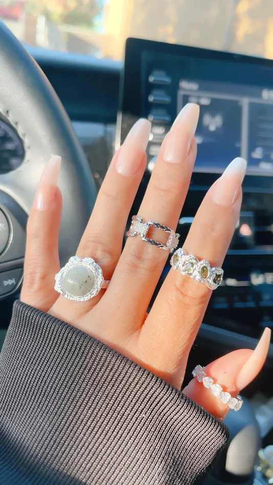 Rings Silver 444 Hammered Ring MP Jewelry