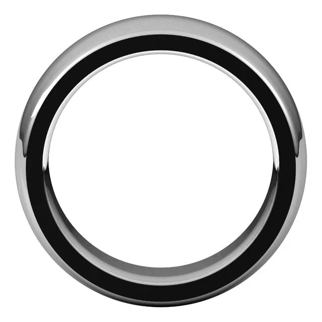 Rings TreasureFineJewelers 10K White Gold 8 mm Half Round Comfort Fit Heavy Wedding Band