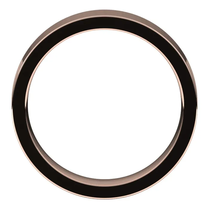 Rings TreasureFineJewelers 14K Rose Gold 5 mm flat comfort fit Wedding Band