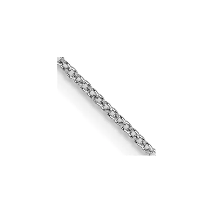Rings TreasureFineJewelers 14k WG 9mm Cable with Spring Ring Clasp Chain