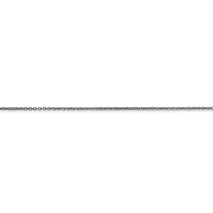 Rings TreasureFineJewelers 14k WG 9mm Cable with Spring Ring Clasp Chain