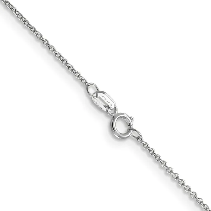 Rings TreasureFineJewelers 14k WG 9mm Cable with Spring Ring Clasp Chain