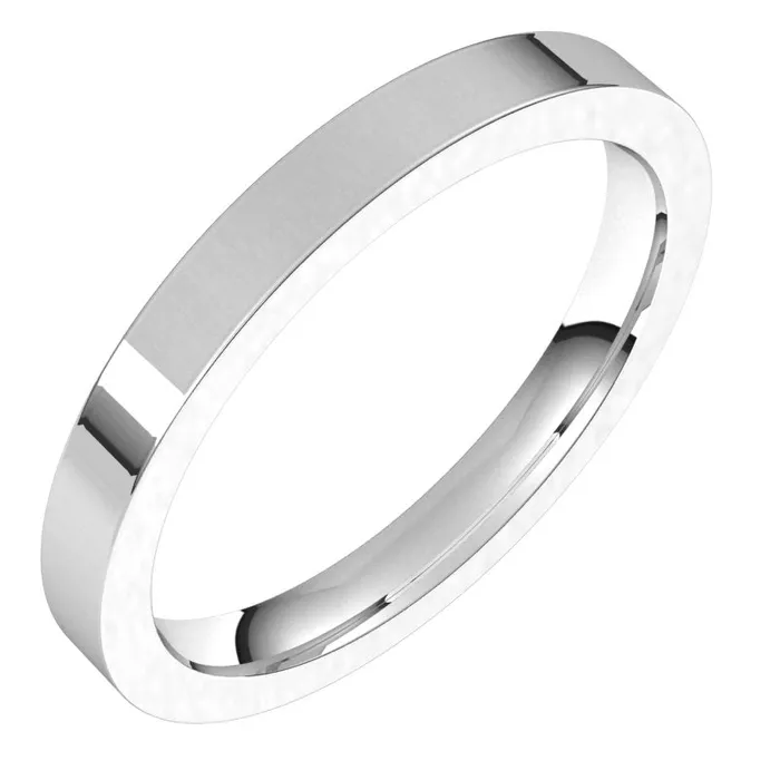 Rings TreasureFineJewelers 14K White Gold 25 mm flat comfort fit Wedding Band Rings TreasureFineJewelers 14K White Gold 25 mm flat comfort fit Wedding Band