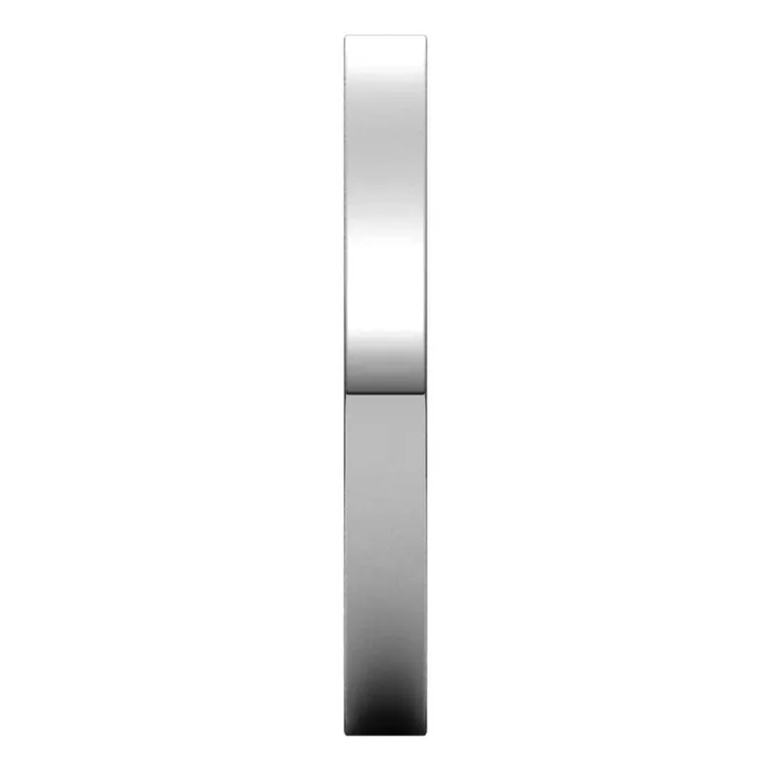 Rings TreasureFineJewelers 14K White Gold 25 mm flat comfort fit Wedding Band