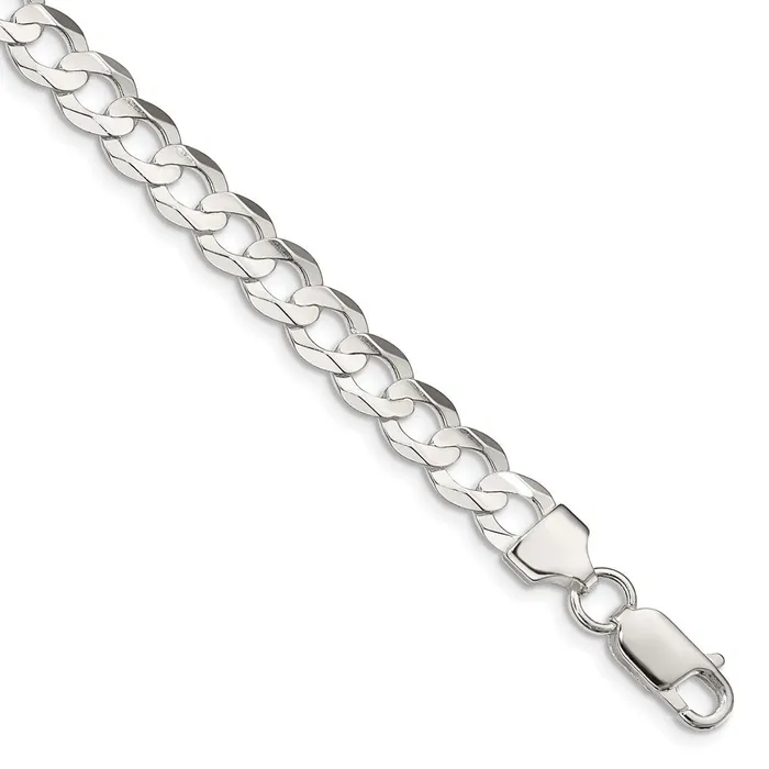 Rings TreasureFineJewelers Sterling Silver 675mm Concave Beveled Curb Chain Rings TreasureFineJewelers Sterling Silver 675mm Concave Beveled Curb Chain