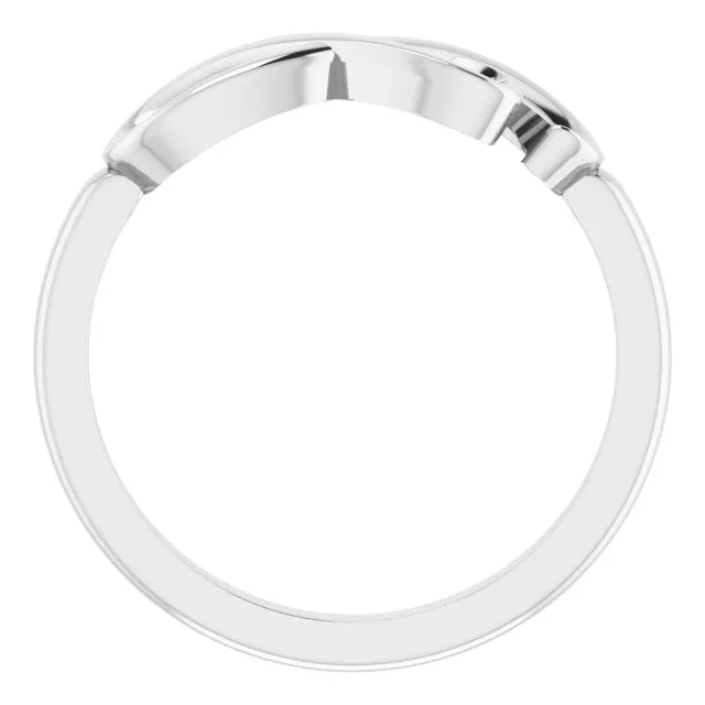 Rings TreasureFineJewelers Sterling Silver InfinityInspired Heart Ring