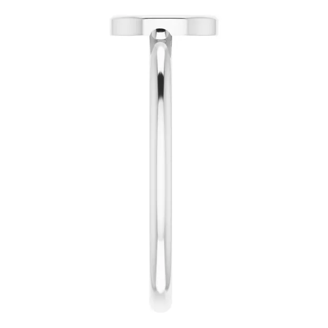 Rings TreasureFineJewelers Sterling Silver Initial O Ring