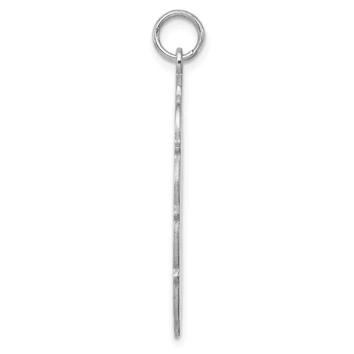 Rings TreasureFineJewelers Sterling Silver Rhplt Engraveable Polished FrontSatin Back Disc Charm