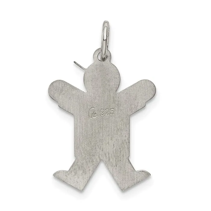 Rings TreasureFineJewelers Sterling Silver Rhodiumplated Kid Charm