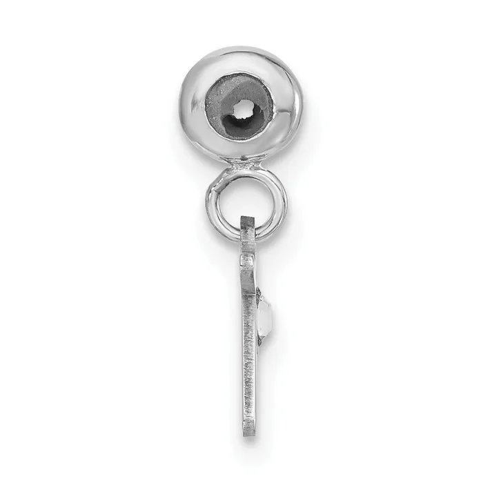 Rings TreasureFineJewelers Sterling Silver Rhodiumplated MeMi Letter T wSwarovski Crystal Charm