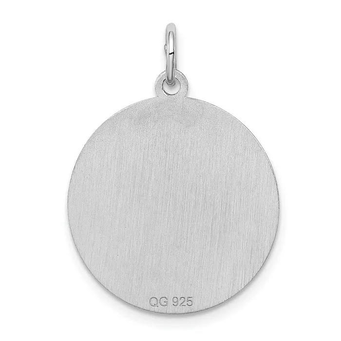 Rings TreasureFineJewelers Sterling Silver Rhodiumplated Shih Tzu Disc Charm